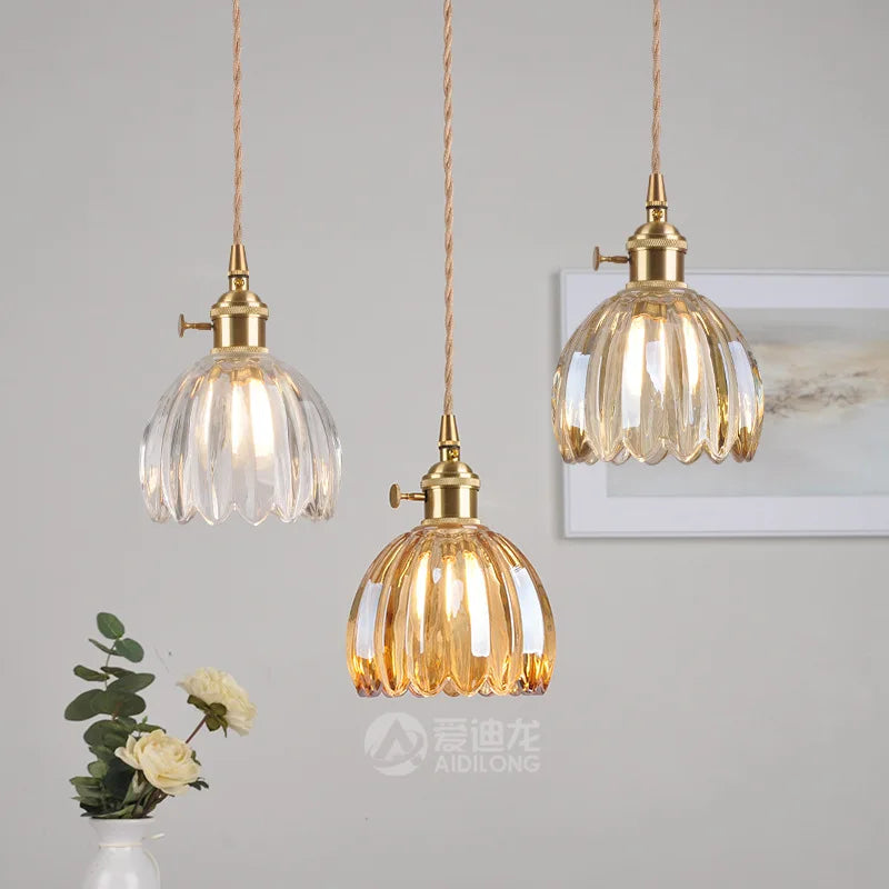 Copper & Glass LED Pendant Lamp