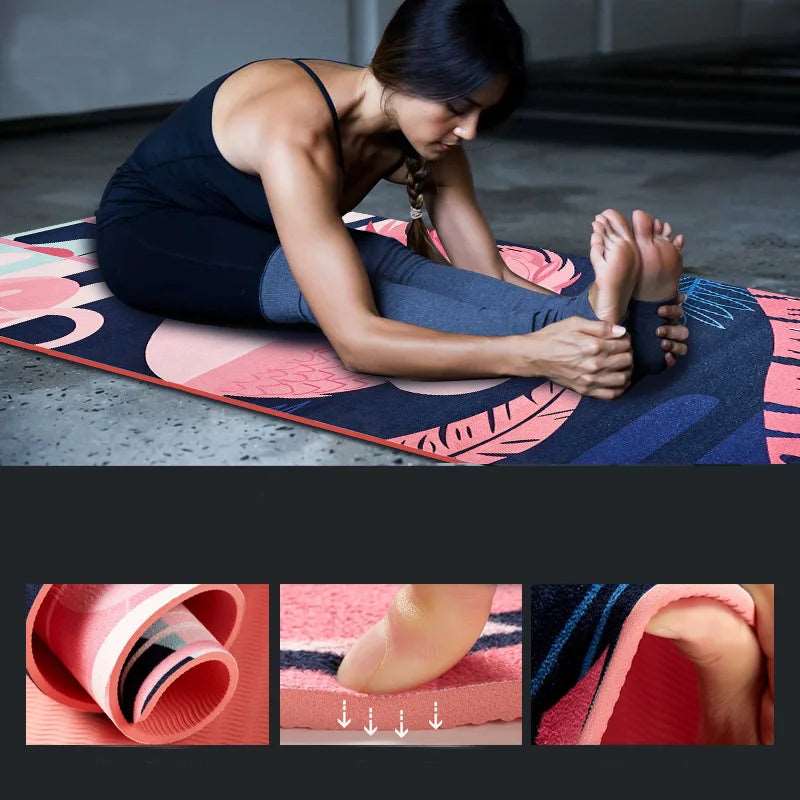 6MM Eco-Friendly Suede Yoga/Pilates Mat. Slip-resistant for Hot Yoga