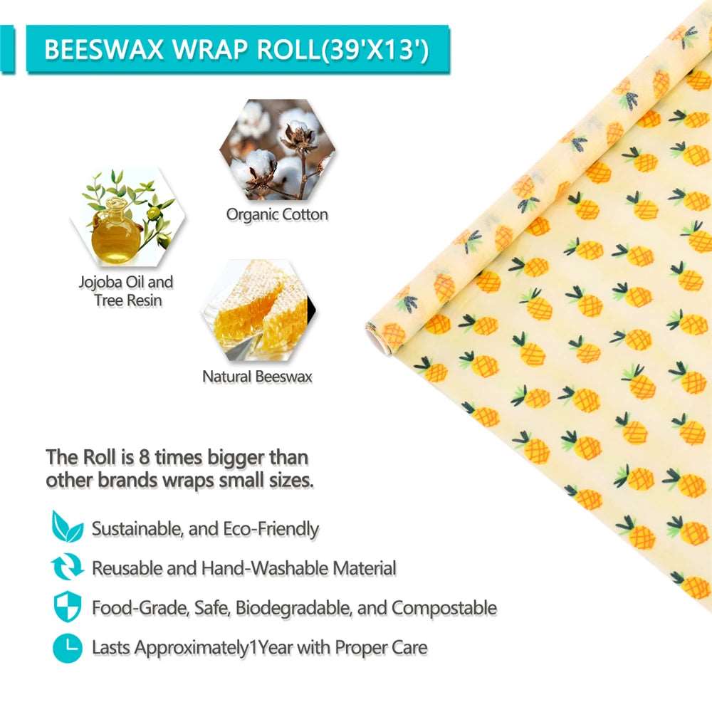 Beeswax Food Wraps Reusable, Eco-friendly, Sustainable & Washable