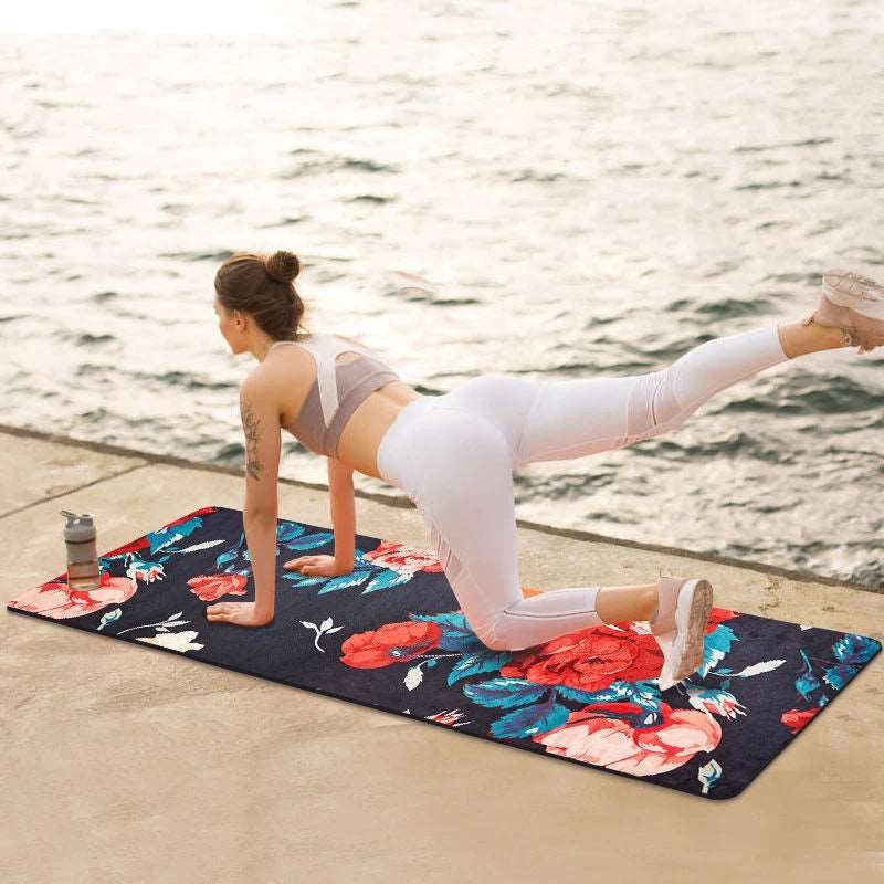 6MM Eco-Friendly Suede Yoga/Pilates Mat. Slip-resistant for Hot Yoga