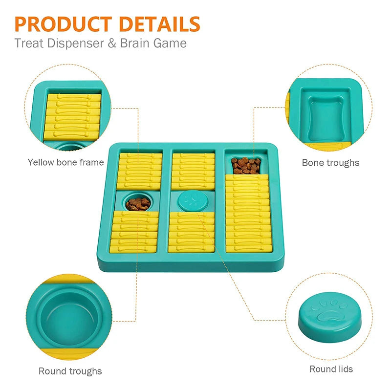 Eco-Friendly Slow Feeder  Non-slip Puzzle . An Interactive Training Game for Small to Medium Pets