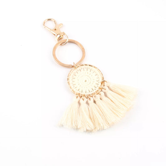 Bohemian Dream Catcher Keychain with Tassel