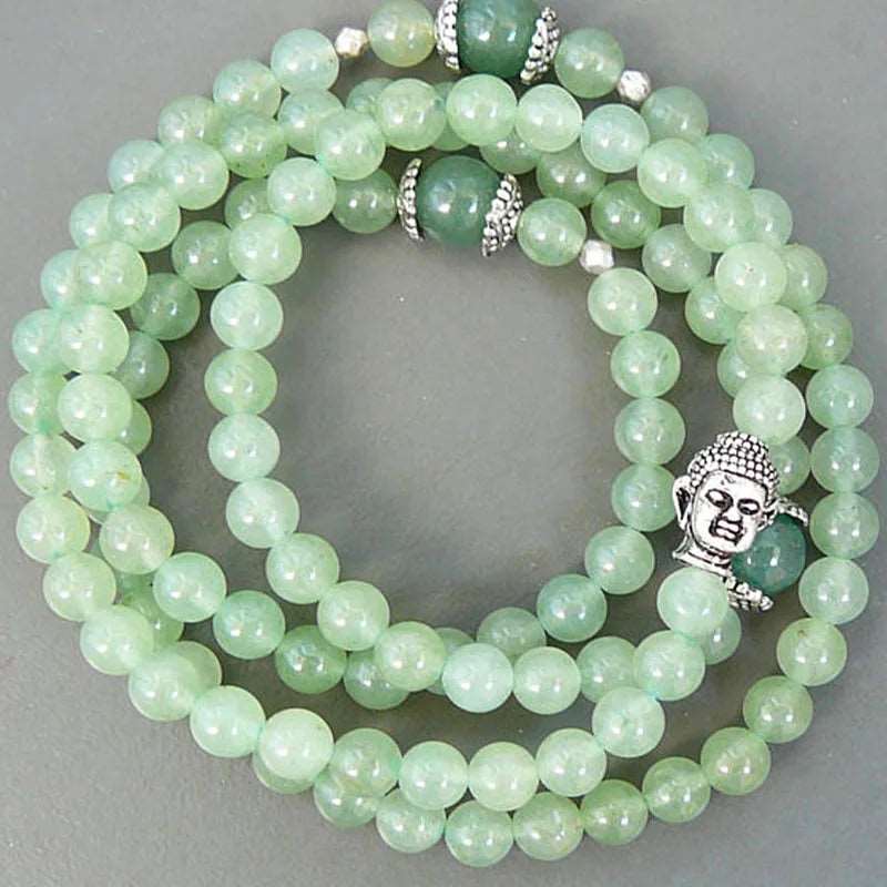 Angelite Mala Beads for Throat Chakra