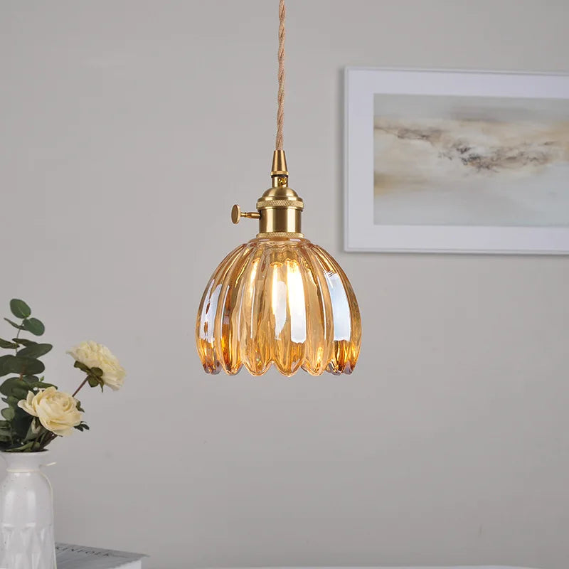 Copper & Glass LED Pendant Lamp