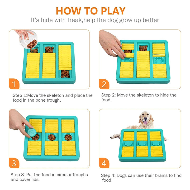 Eco-Friendly Slow Feeder  Non-slip Puzzle . An Interactive Training Game for Small to Medium Pets