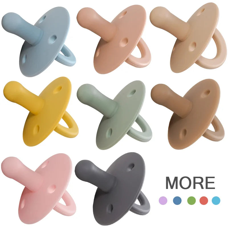 Eco Friendly Non-toxic Baby Pacifier New Design Chewable Nursing Teething Toys Food Grade BPA Free Silicone Infant Dummy Soother