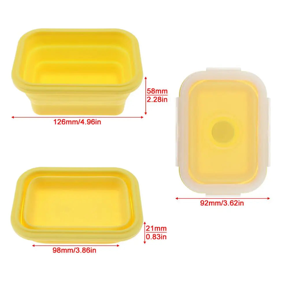 Eco-Friendly Silicone Round Folding Food Container