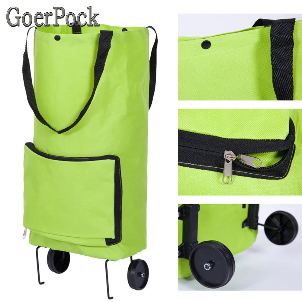 Eco-Friendly Folding Shopping Trolley Bag with Wheels