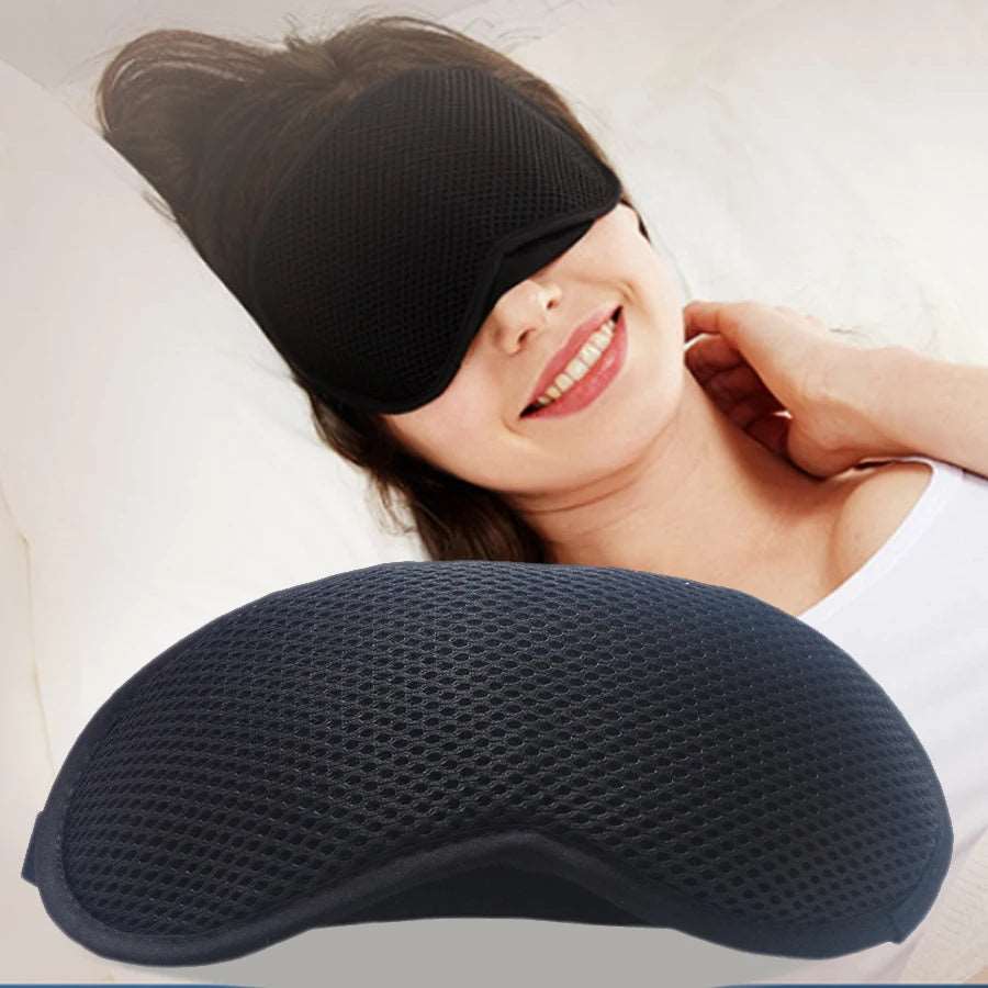 Bamboo Charcoal Sleep Eye Mask For Travel Rest Length Adjustable Sleeping Aid Blindfold Bandage Eyepatch Gift For Man Women