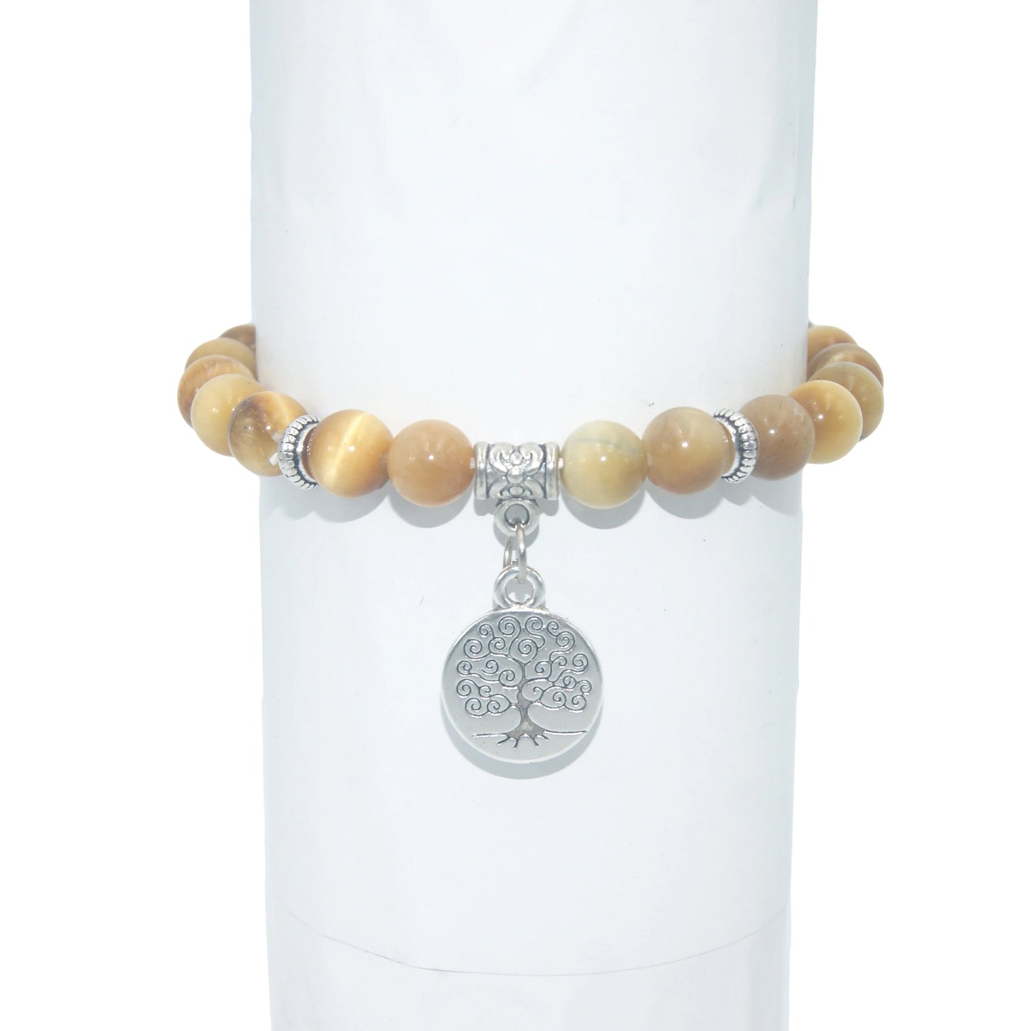 Tree Life Natural Stone Bracelet with Charm