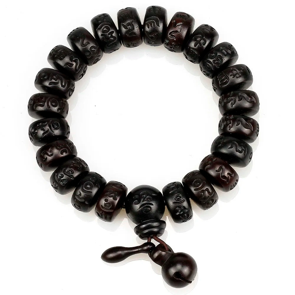 Natural Wooden Tibetan Lightning Strike Jujube Mala Beads