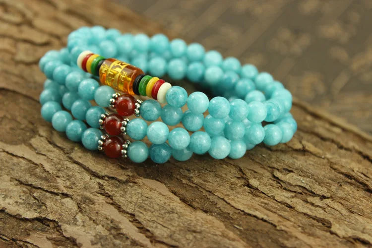 Blue Amazonite Mala Beads to Promote Energy