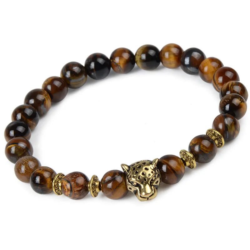 Natural Semi Precious Stone Bracelets with Charm