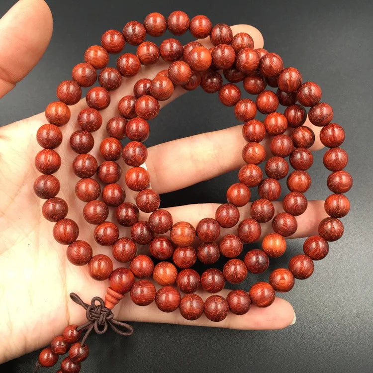 Natural Rosewood Tibetan Mala Beads