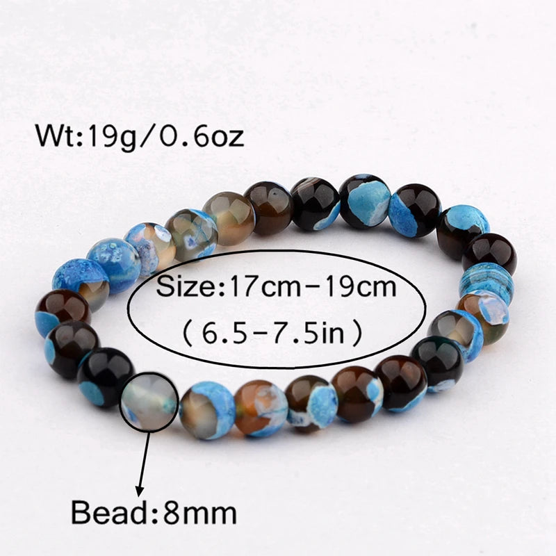 Blue Natural Stone Chakra Balancing Bracelet