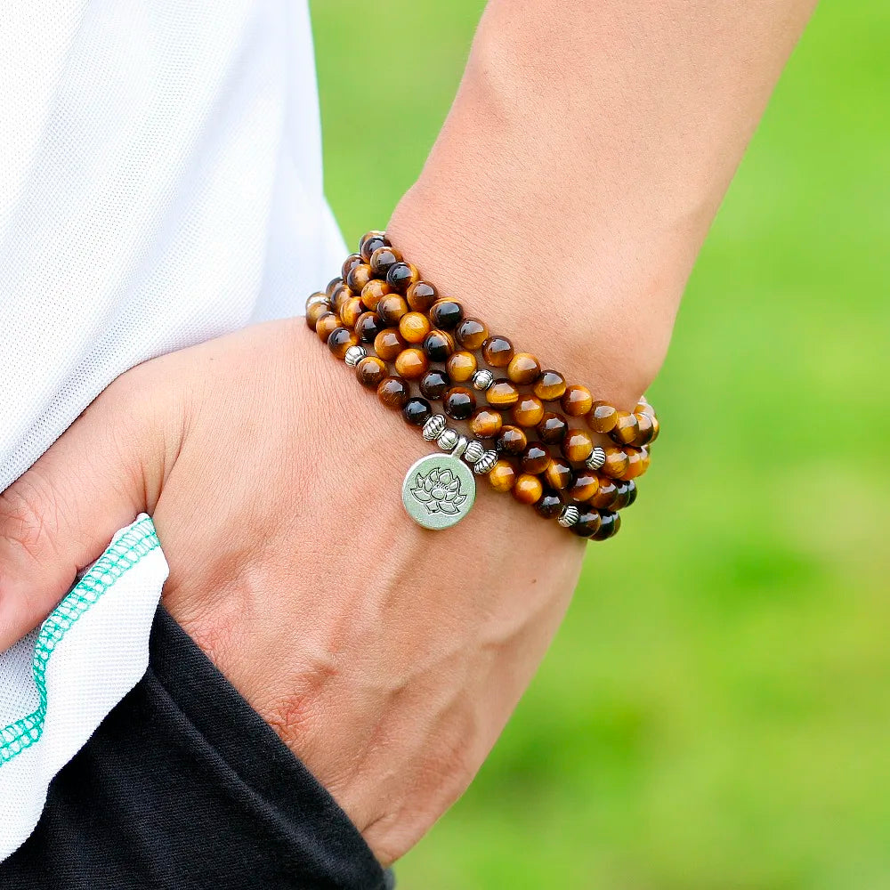 Tiger Eye Mala Beads for Increased Energy