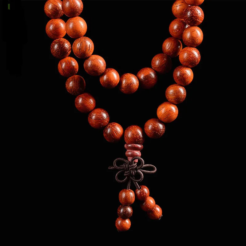 Natural Rosewood Tibetan Mala Beads