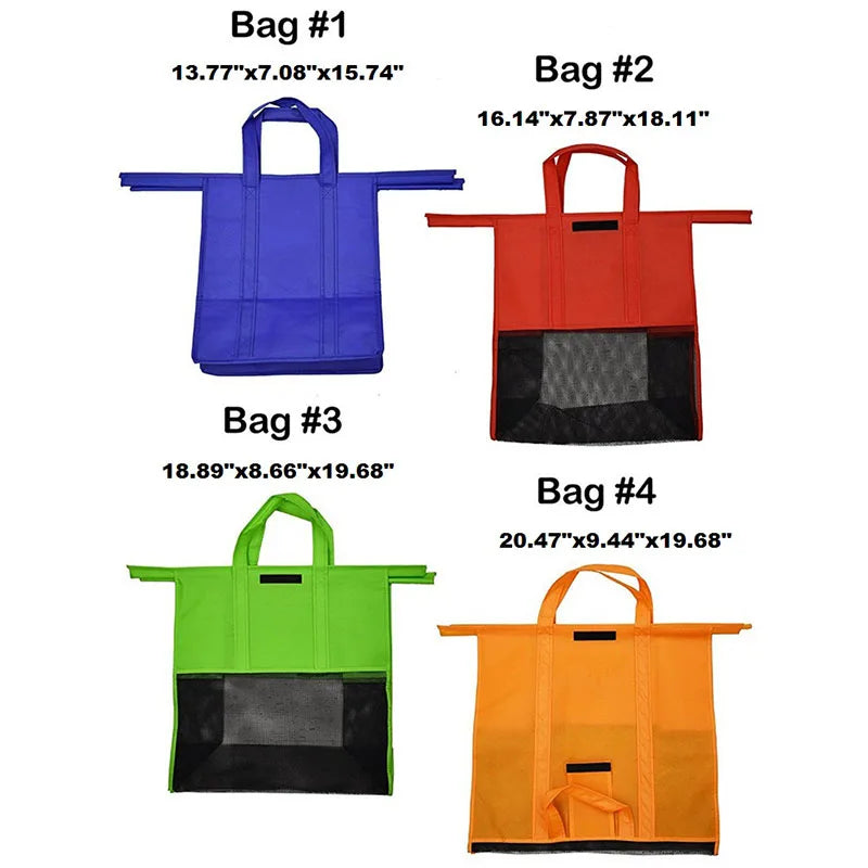 Eco-Friendly Supermarket Cart Foldable Shopping Bag