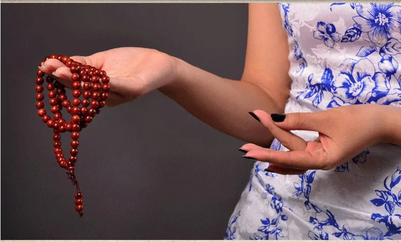 Zambian Red Sandalwood Mala Beads