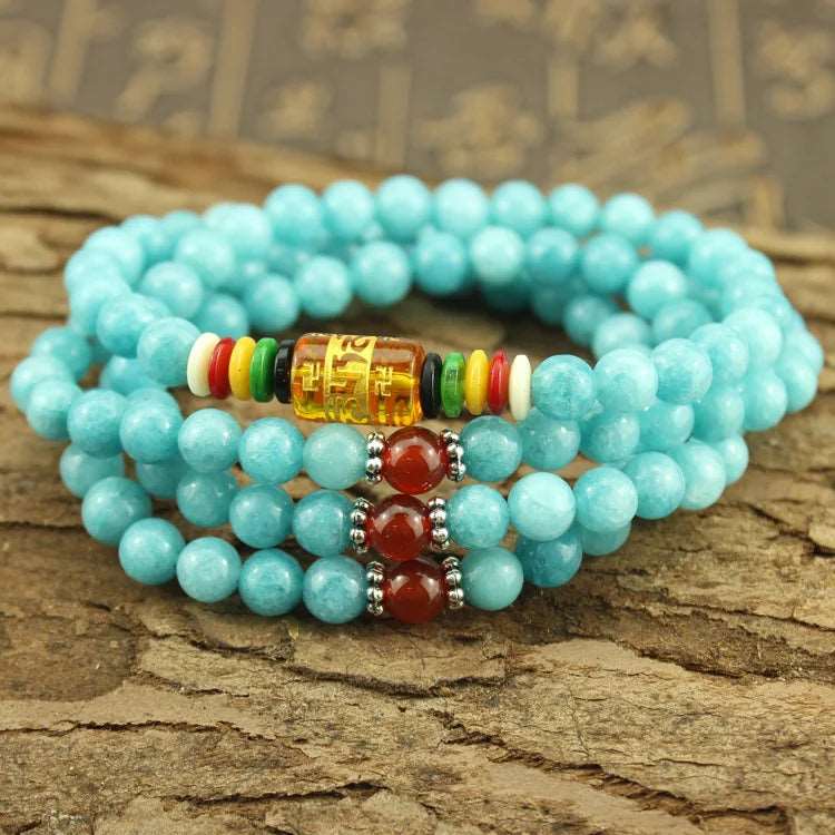 Blue Amazonite Mala Beads to Promote Energy