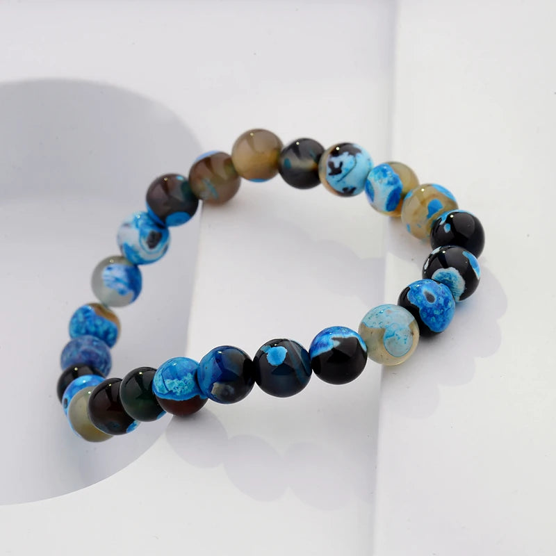 Blue Natural Stone Chakra Balancing Bracelet