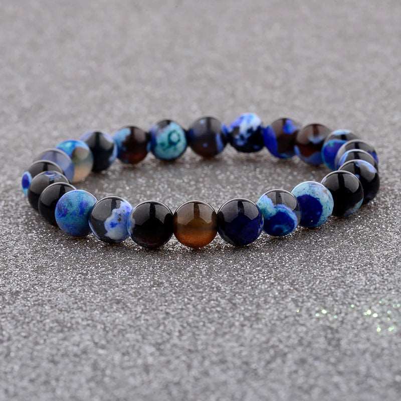 Blue Natural Stone Chakra Balancing Bracelet