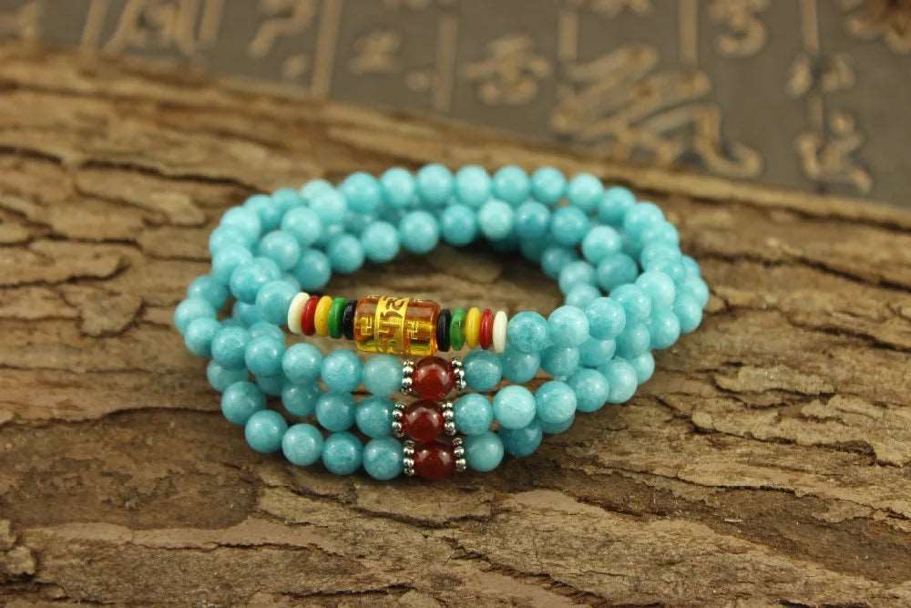 Blue Amazonite Mala Beads to Promote Energy