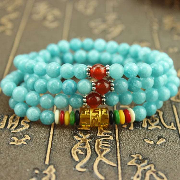 Blue Amazonite Mala Beads to Promote Energy