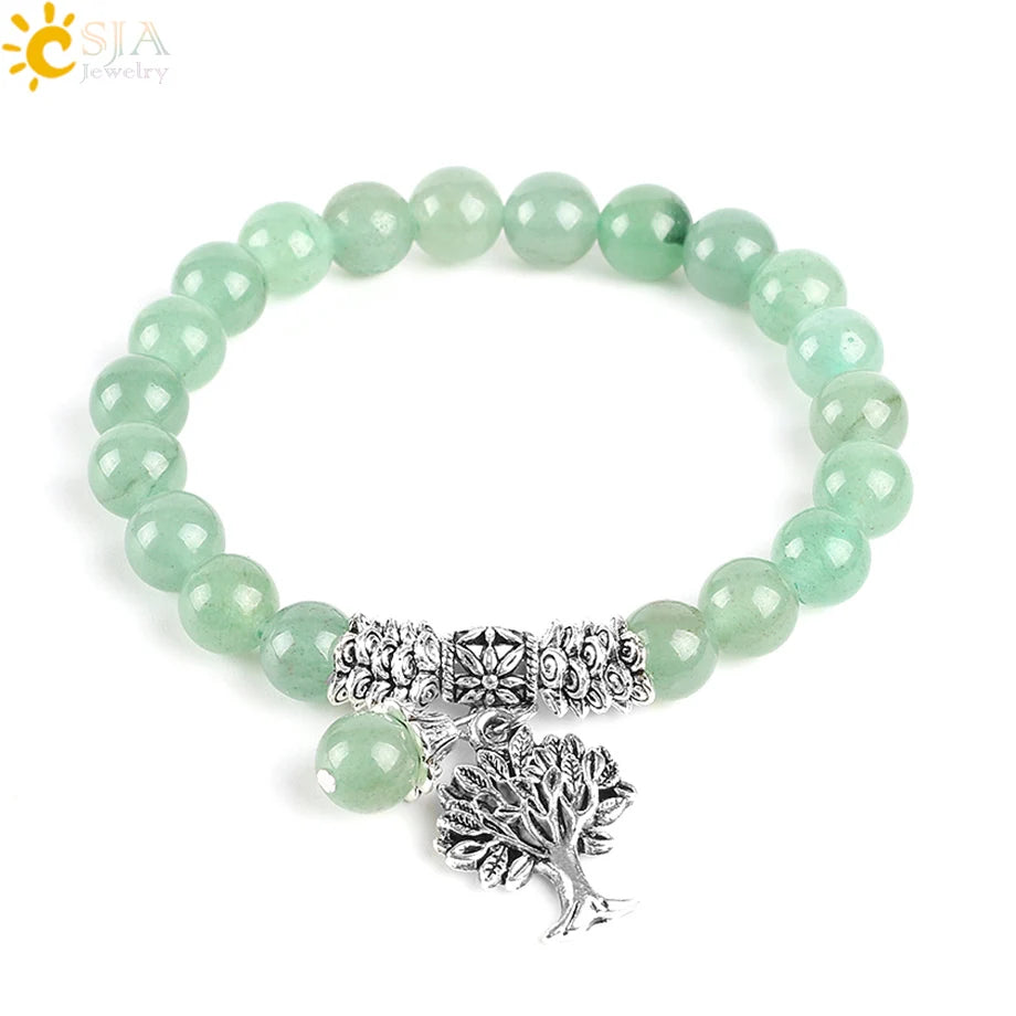 Natural Stone Bracelets with Beautiful Charms