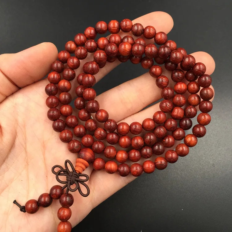 Natural Rosewood Tibetan Mala Beads