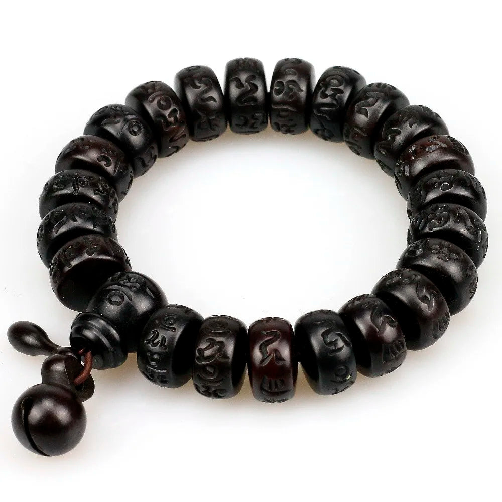 Natural Wooden Tibetan Lightning Strike Jujube Mala Beads