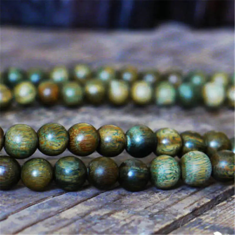 Natural Green Fragrant Sandalwood Mala Beads