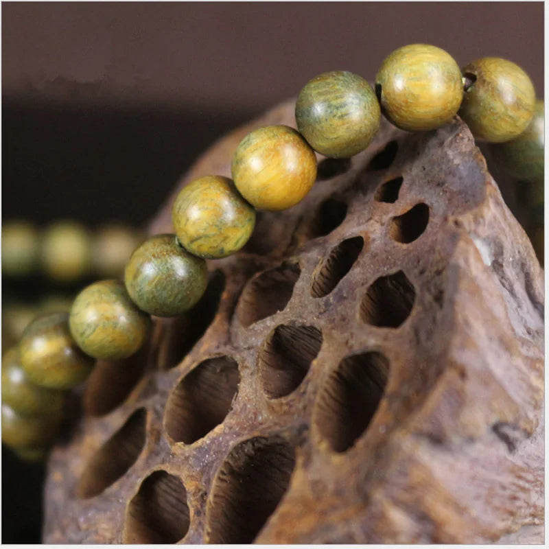 Natural Green Fragrant Sandalwood Mala Beads