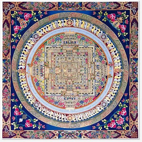 Tibetan Thangka Mandala Painting On Canvas