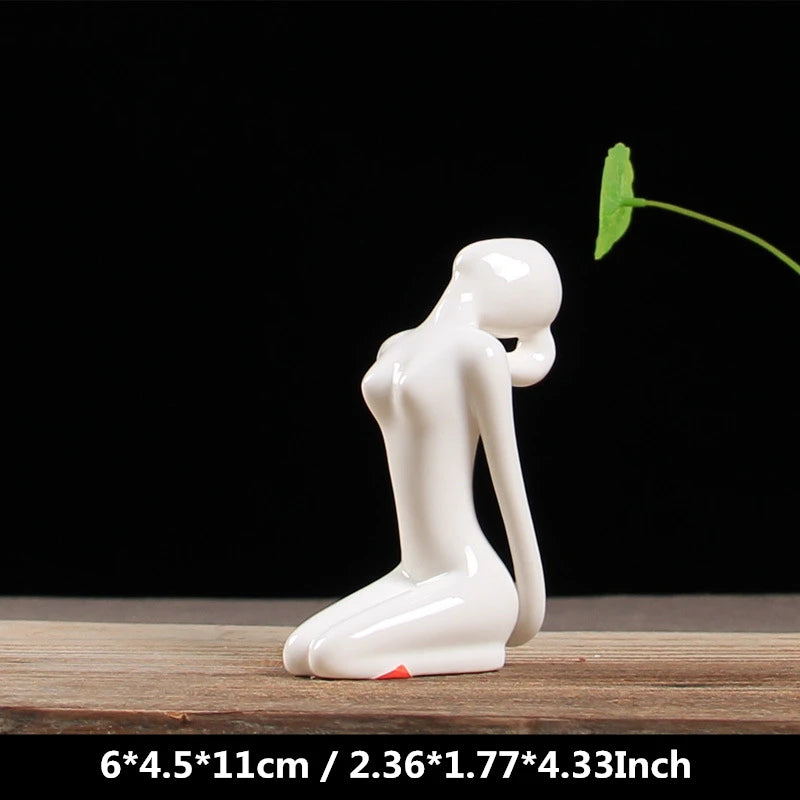 Eye Catching Miniature Porcelain Yoga Figurines