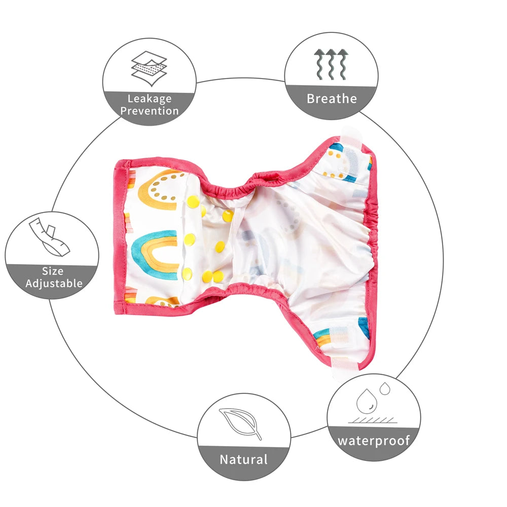 Eco-Friendly Diaper Cover Snap or Hook & Loop Closure