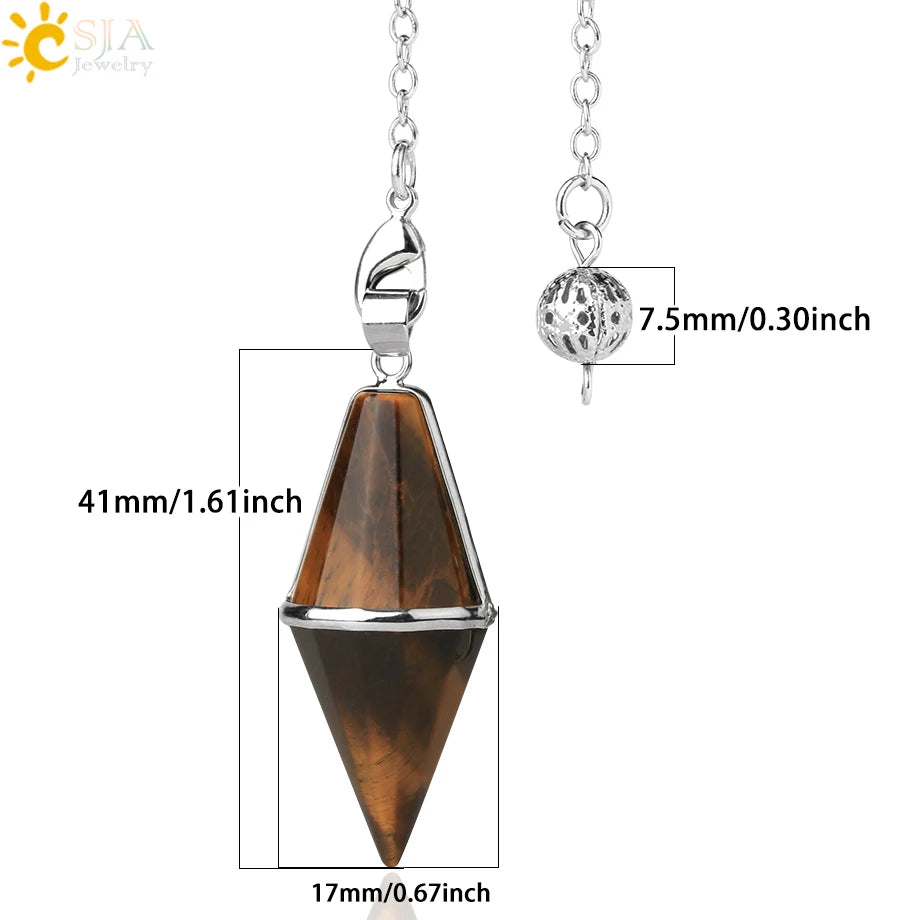 Multifaceted Natural Crystal Pendulum