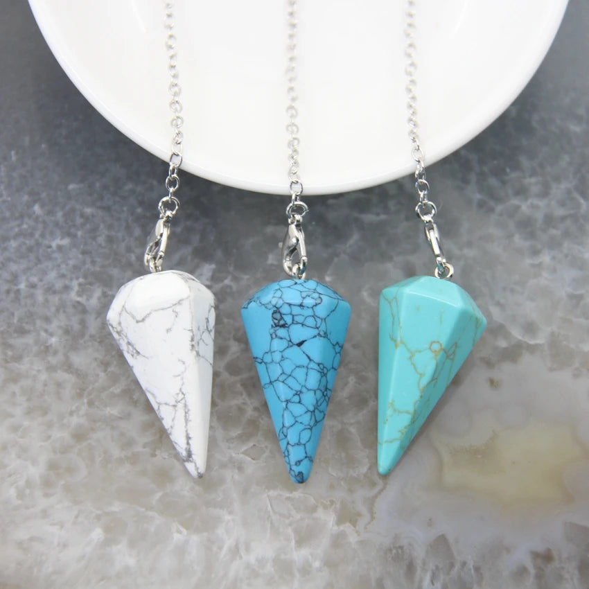 Natural Stone/Crystal Healing Pendant Pendulum