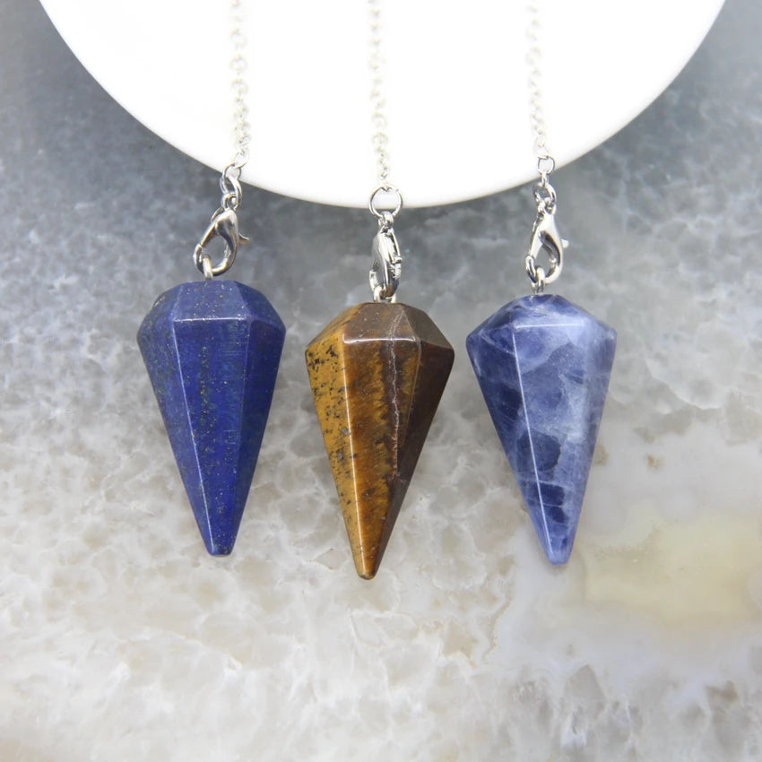 Natural Stone/Crystal Healing Pendant Pendulum