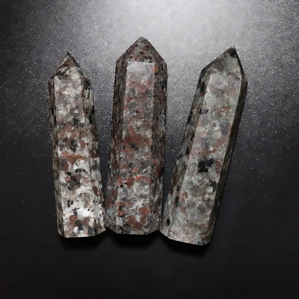 Natural Crystal Firestone Phosphorescence Energy Yooperlite Crystal and Stone Wands