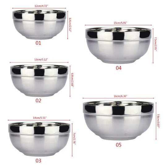 Eco-Friendly Double Layer Thermal Insulation Anti-Rust Stainless Steel Bowl