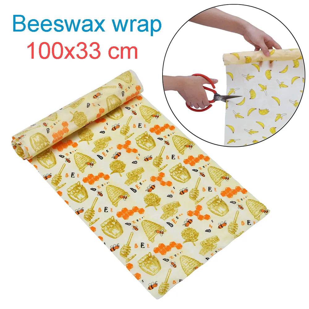 Eco-Friendly Beeswax Reusable Food Wrap Roll - Embrace Zero Waste!