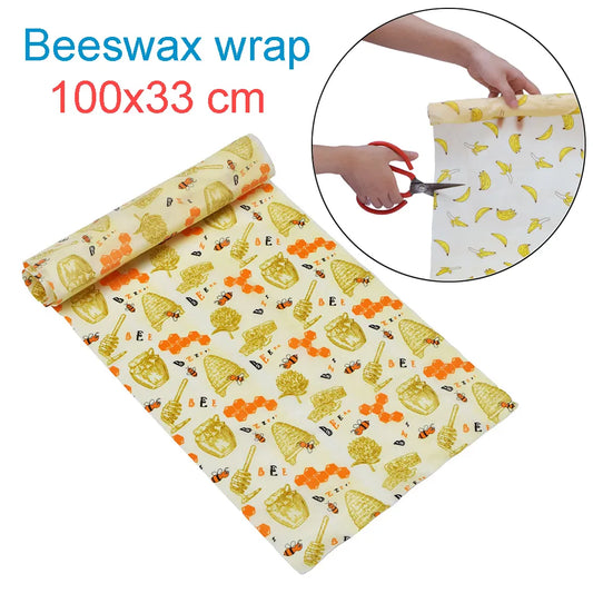 Eco-Friendly Beeswax Reusable Food Wrap Roll - Embrace Zero Waste!