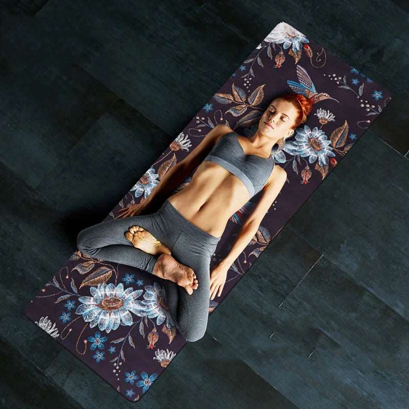 6MM Eco-Friendly Suede Yoga/Pilates Mat. Slip-resistant for Hot Yoga