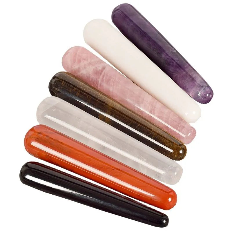 Natural Crystal/Mineral/Stone Gua Sha Roller Massage Tool