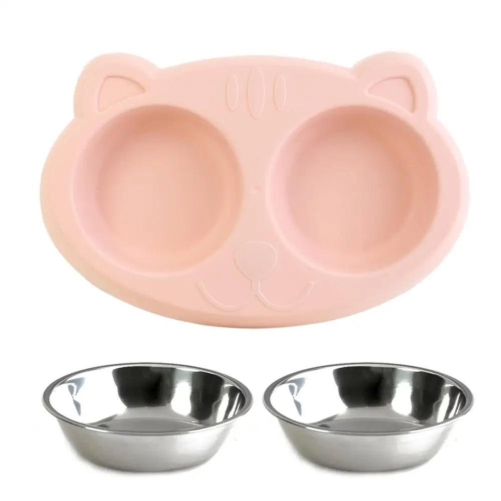 Double Bowl Pet Food & Water Feeder