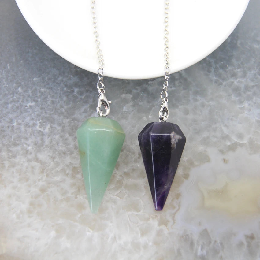 Natural Stone/Crystal Healing Pendant Pendulum