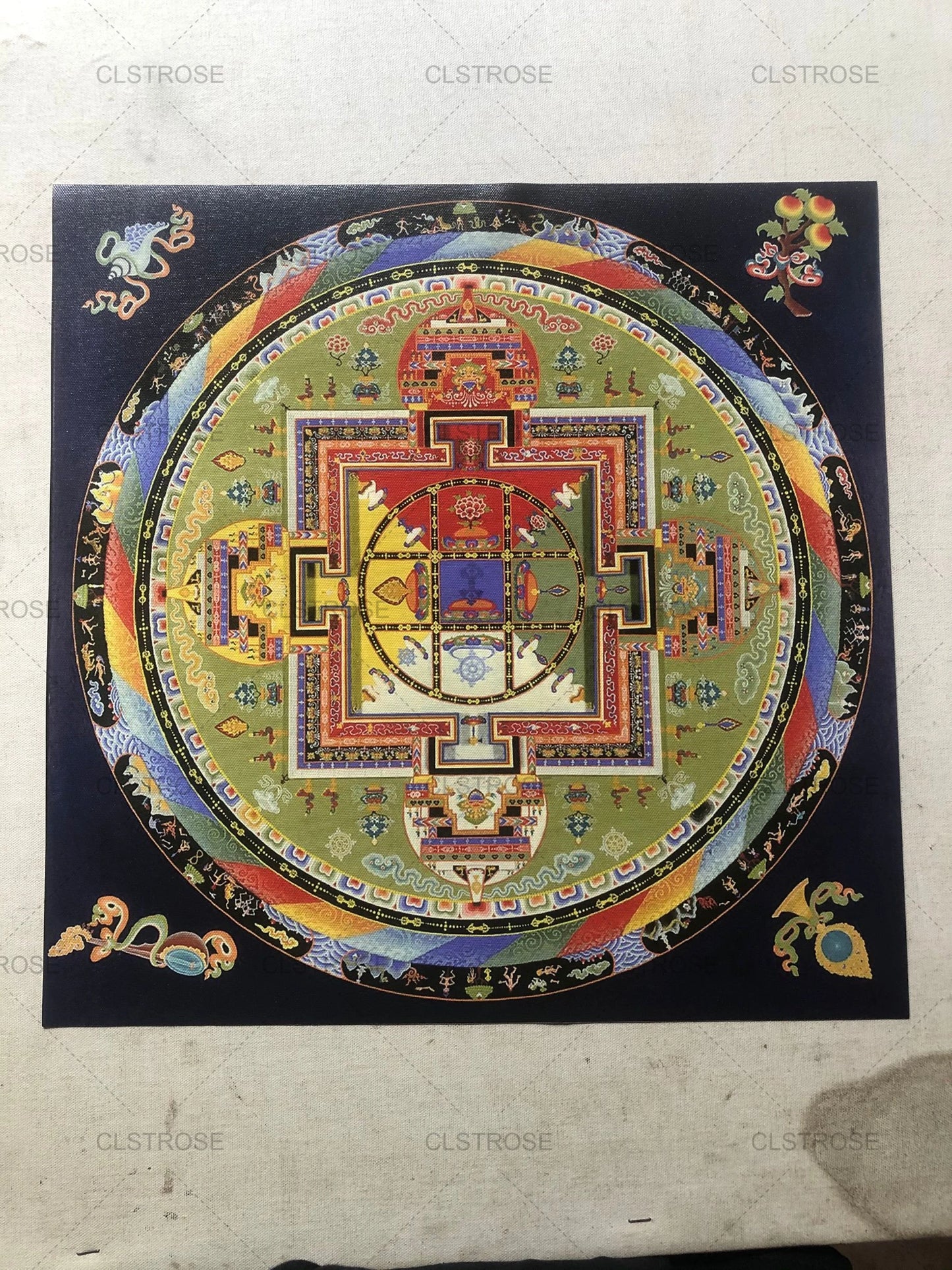 Tibetan Thangka Mandala Painting On Canvas