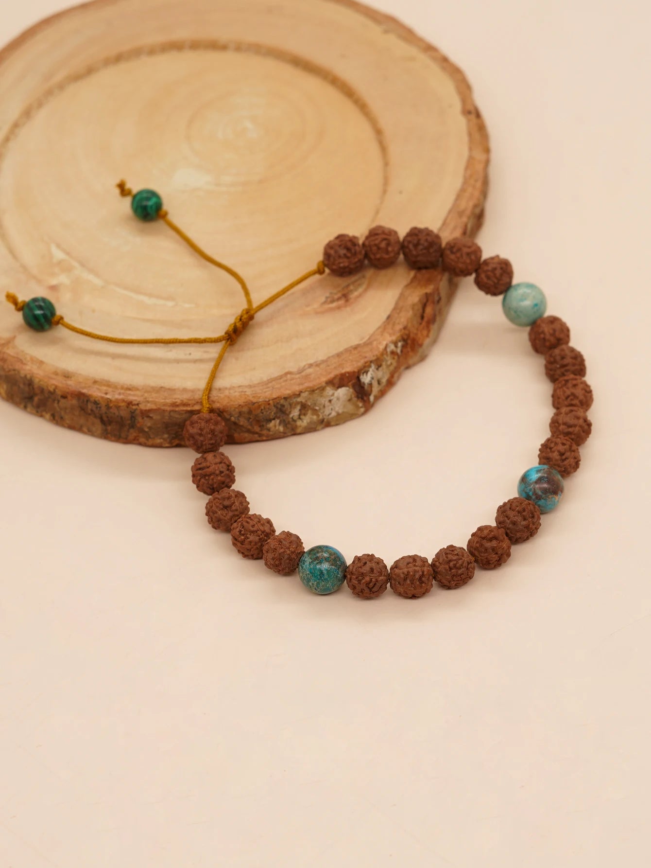 Rudraksha Bead Friendship Bracelets with Energy Healing Gemstones