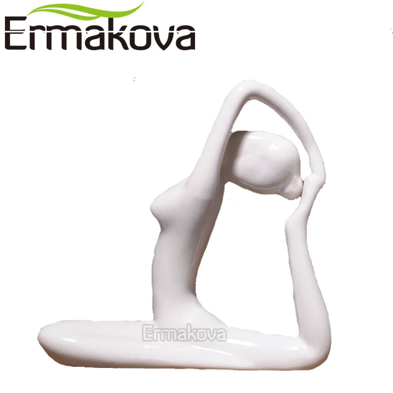 Porcelain Yoga Pose Figurines